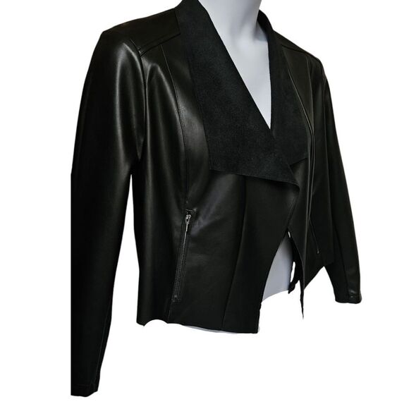 BAR III Women's Faux Leather- Flyaway Jacket Size PL/LGE - Picture 6 of 16